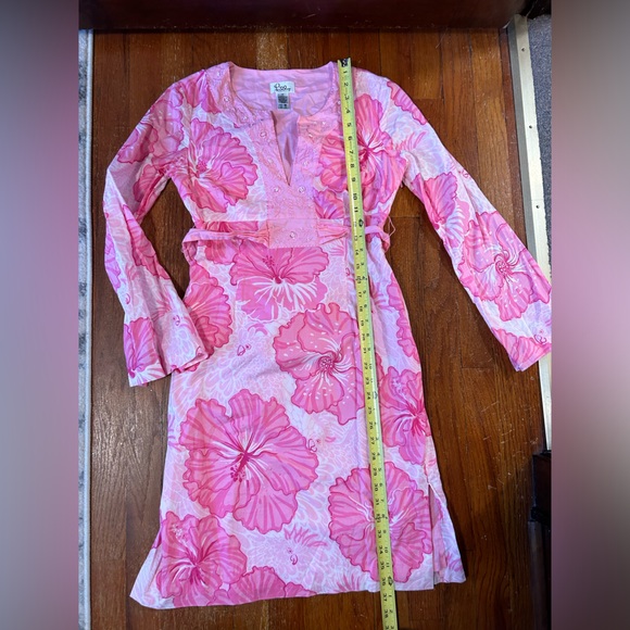 Lilly Pulitzer pink hibiscus dress - Picture 3 of 9